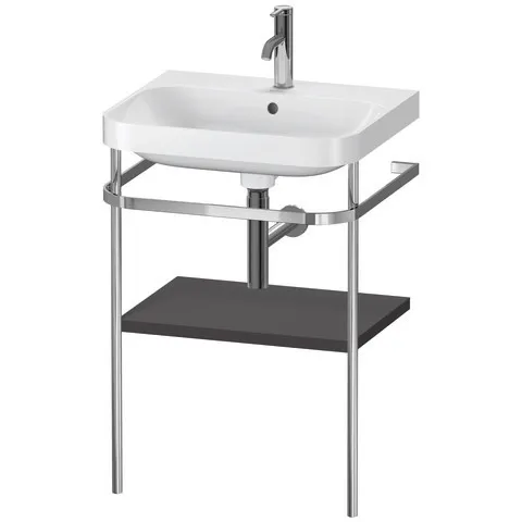 Duravit Waschtischunterschrank c-shaped Set mit Metallkonsole „Happy D.2 Plus“ 57,5 × 85 × 49 cm Duravit Waschtischunterschrank c-shaped Set mit Metallkonsole „Happy D.2 Plus“ 57,5 × 85 × 49 cm