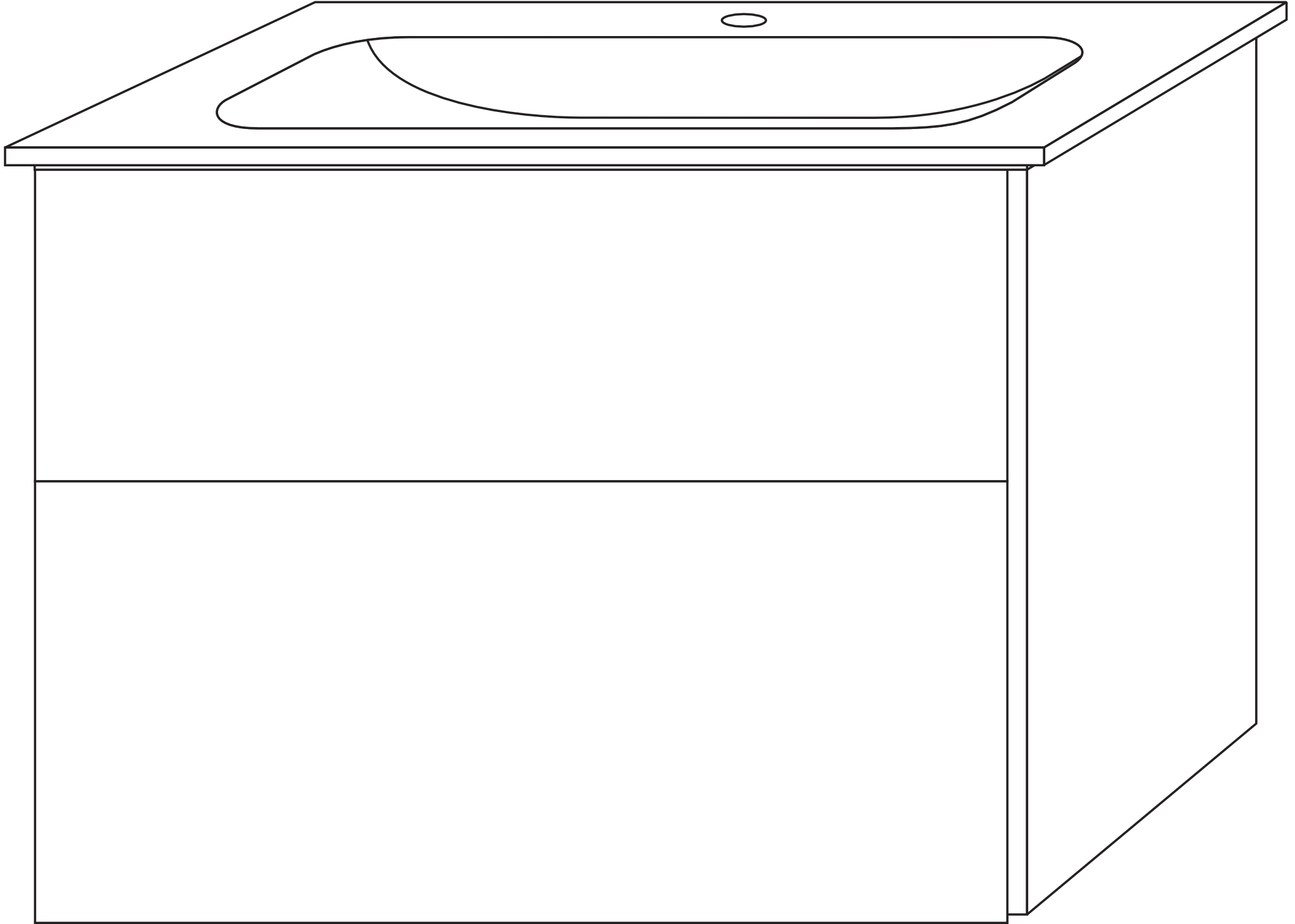 Sanipa Keramik-Waschtisch-Waschtischunterschrank mit Waschtischunterschrank „3way“ 790 × 582 × 497 mm in Anthrazit (matt), mit Hahnlochbohrung, Becken mittig Sanipa Keramik-Waschtisch-Waschtischunterschrank mit Waschtischunterschrank „3way“ 790 × 582 × 497 mm in Anthrazit (matt), mit Hahnlochbohrung, Becken mittig