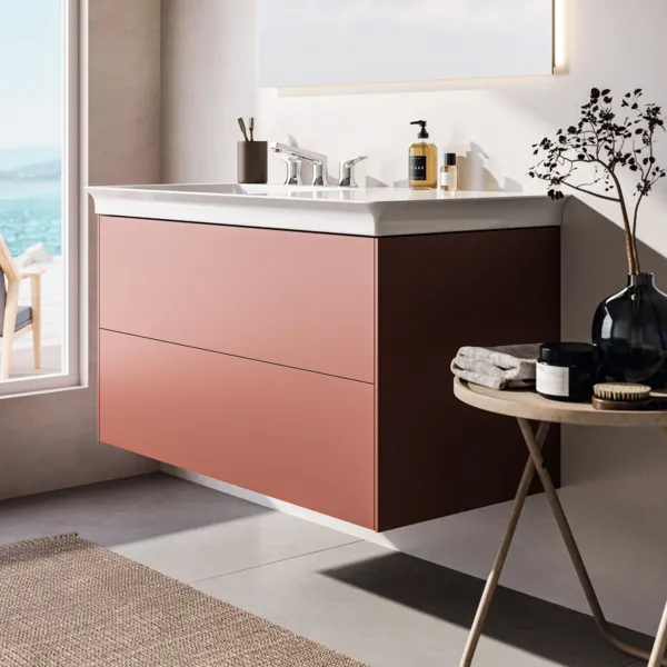 Ideal Standard Möbelwaschtischunterschrank Conca 1000x505mm 2 Auszüge Sunset matt Ideal Standard Möbelwaschtischunterschrank Conca 1000x505mm 2 Auszüge Sunset matt