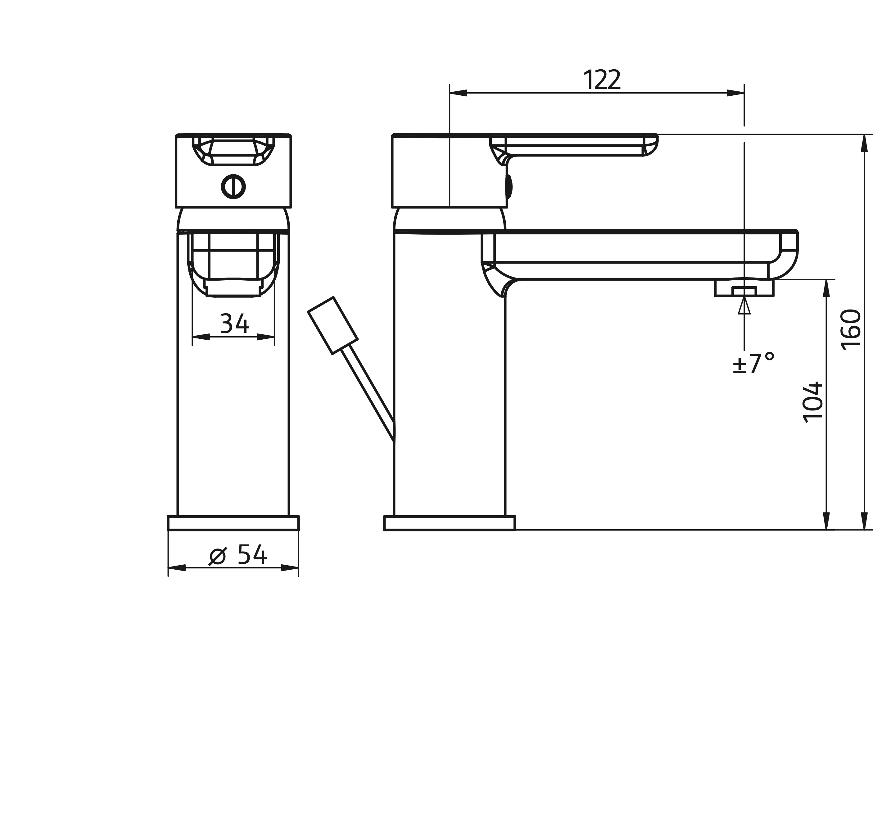 Waschtisch-Einhebelmischer „Softcube“ Ausladung 122 mm Waschtisch-Einhebelmischer „Softcube“ Ausladung 122 mm