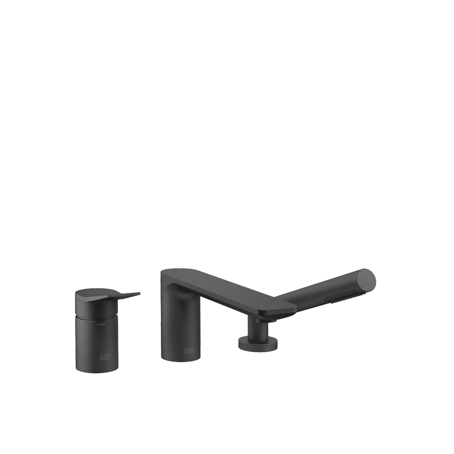 Dornbracht LISSE Wannen-Dreiloch-Einhandbatterie für Wannenrand- bzw. Fliesenrandmontage - Schwarz matt