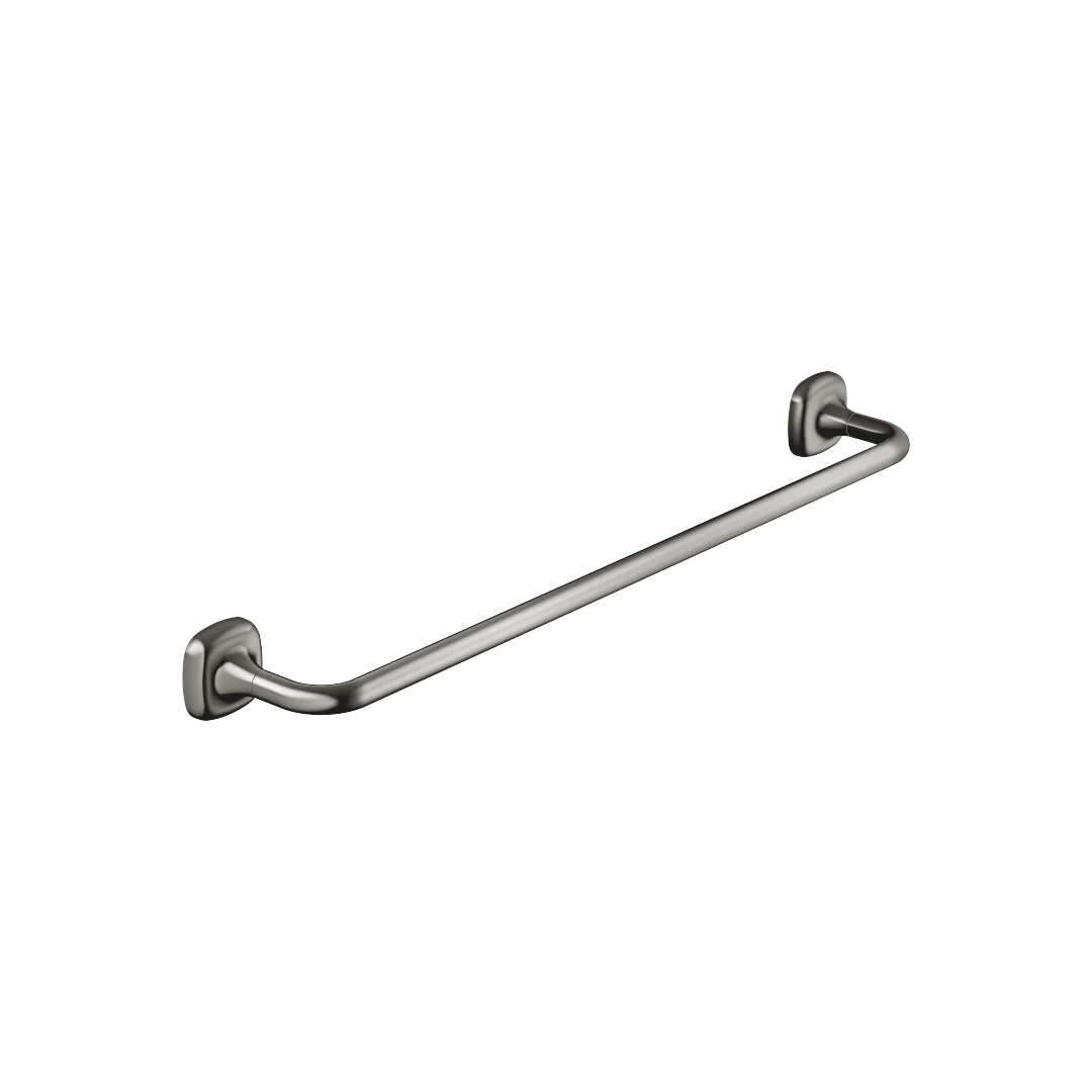 Dornbracht Badetuchhalter COYA Dark Chrome – Stichmaß 600 mm, Breite 660 mm, Höhe 60 mm, Rosette 60 x 60 mm, Ausladung 98 mm