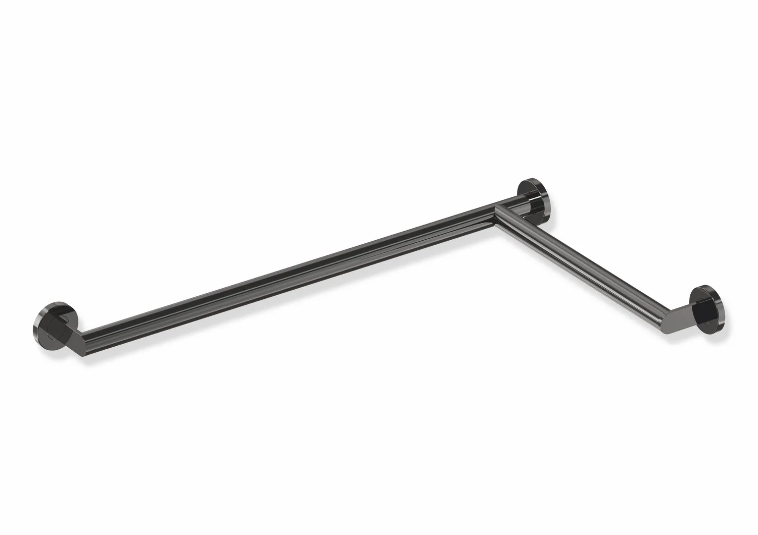HEWI System 900 Duschhandlauf, Edelstahl, PVD beschichtet, schwarzchr glzd