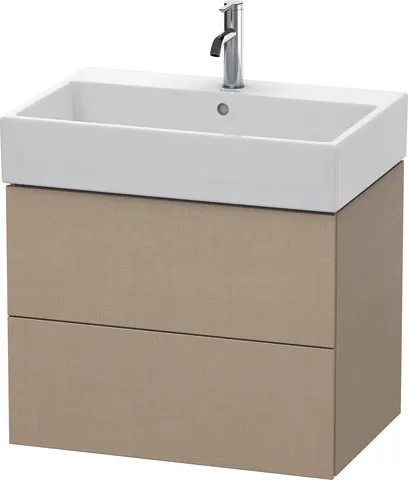 Duravit Waschtischunterschrank wandhängend „L-Cube“ 68,4 × 54,4 × 45,9 cm Leinen