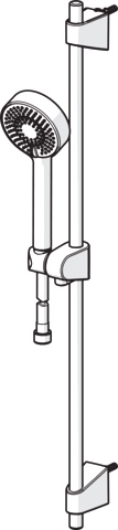 HA Wandstangengarnitur HANSABASICJET 4478 3-strahlig Chrom