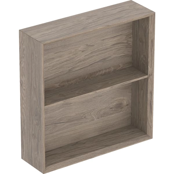 Geberit Regal „Acanto“ 450 × 467 × 132 mm Nussbaum hickory / Melamin Holzstruktur Geberit Regal „Acanto“ 450 × 467 × 132 mm Nussbaum hickory / Melamin Holzstruktur