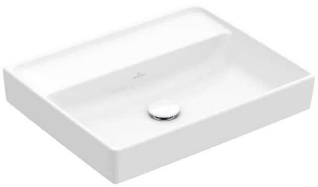 Villeroy & Boch Wandwaschtisch aus TitanCeram „Collaro“ 550 × 440 × 160 mm, ohne Hahnlochbohrung in Weiß Alpin