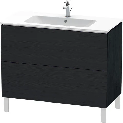 Duravit Waschtischunterschrank bodenstehend „L-Cube“ 102 × 70,4 × 48,1 cm Eiche Schwarz