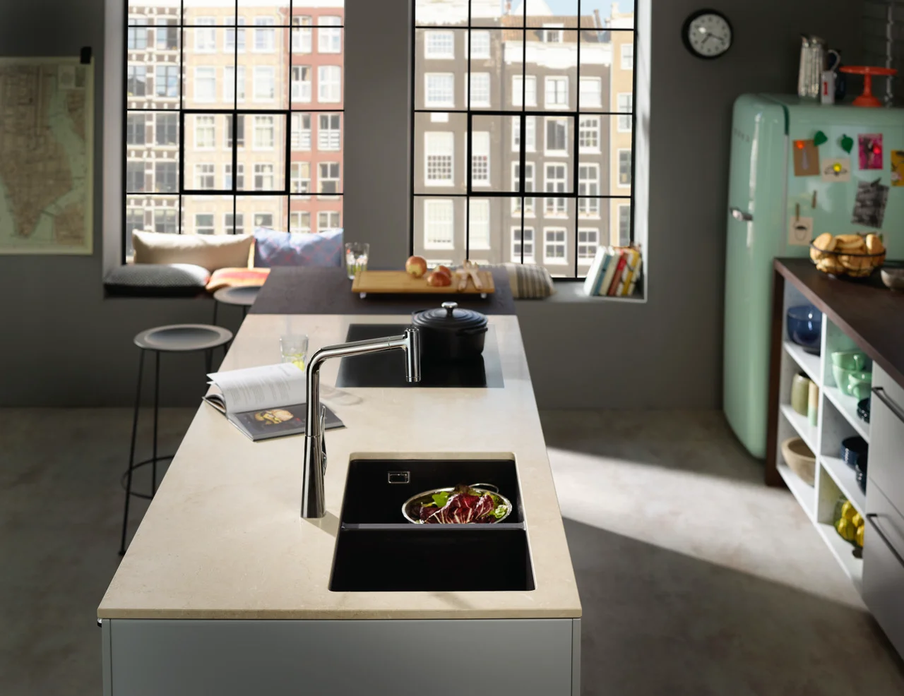 Hansgrohe Unterbauspüle S51, Serie S510-U770, Graphitschwarz, 370x370 mm, Beckentiefe 190 mm Hansgrohe Unterbauspüle S51, Serie S510-U770, Graphitschwarz, 370x370 mm, Beckentiefe 190 mm