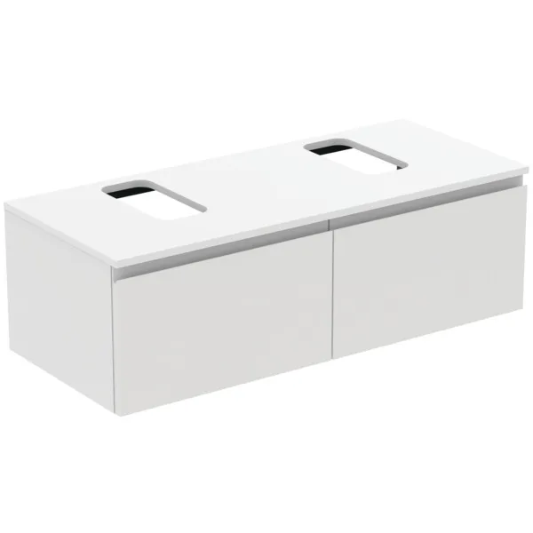 Ideal Standard Waschtischunterschrank „Finesse“ 120,2 × 37,8 × 50,5 cm Weiß matt lackiert Ideal Standard Waschtischunterschrank „Finesse“ 120,2 × 37,8 × 50,5 cm Weiß matt lackiert
