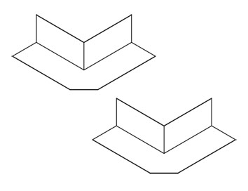 Dichtecken außen, 2 Stück, Länge 115 mm Breite 115 mm