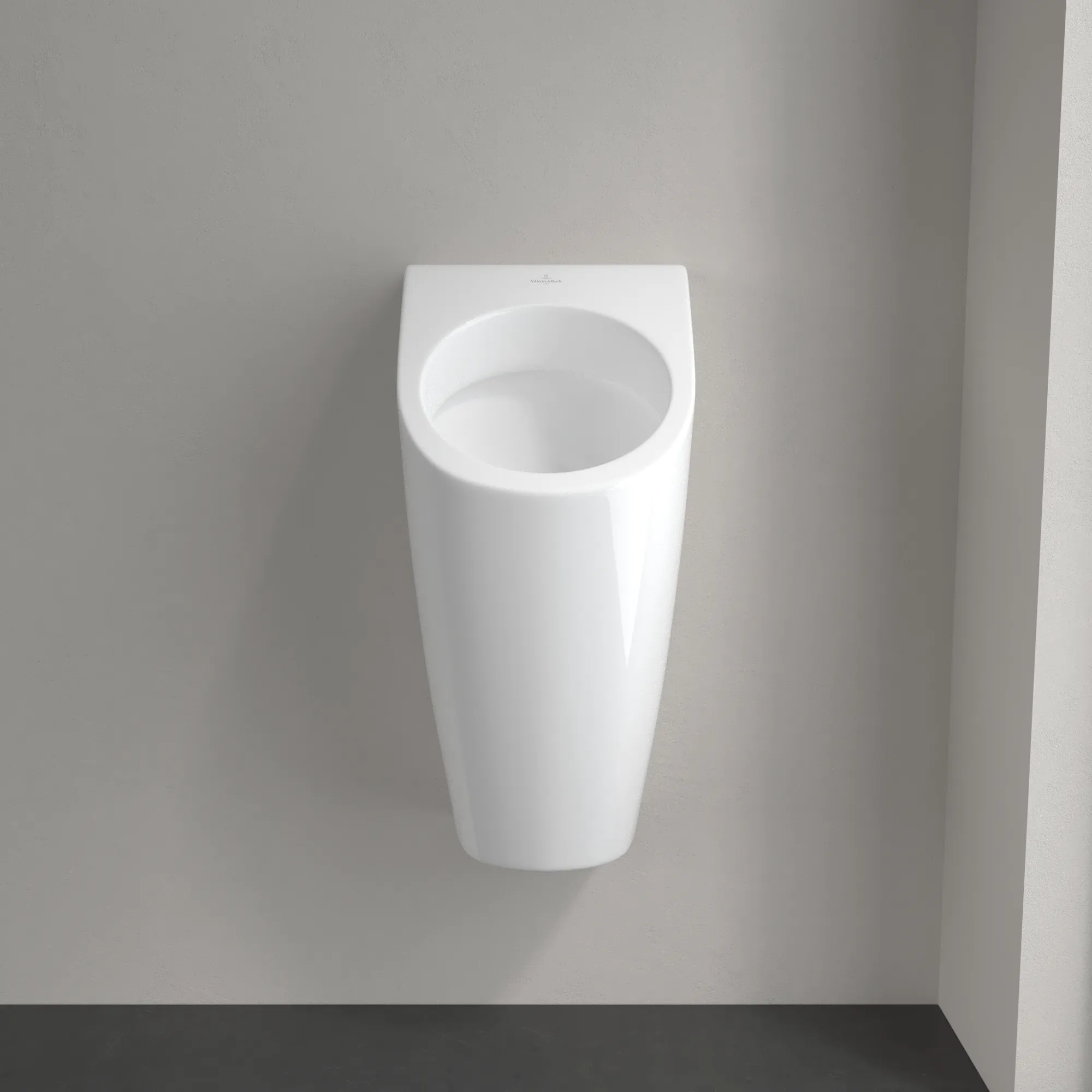 Villeroy & Boch Absaug-Urinal Architectura 558605, oval, weiß Alpin, 325 x 355 mm, Höhe 680 mm, verdeckter Ablauf und Zulauf