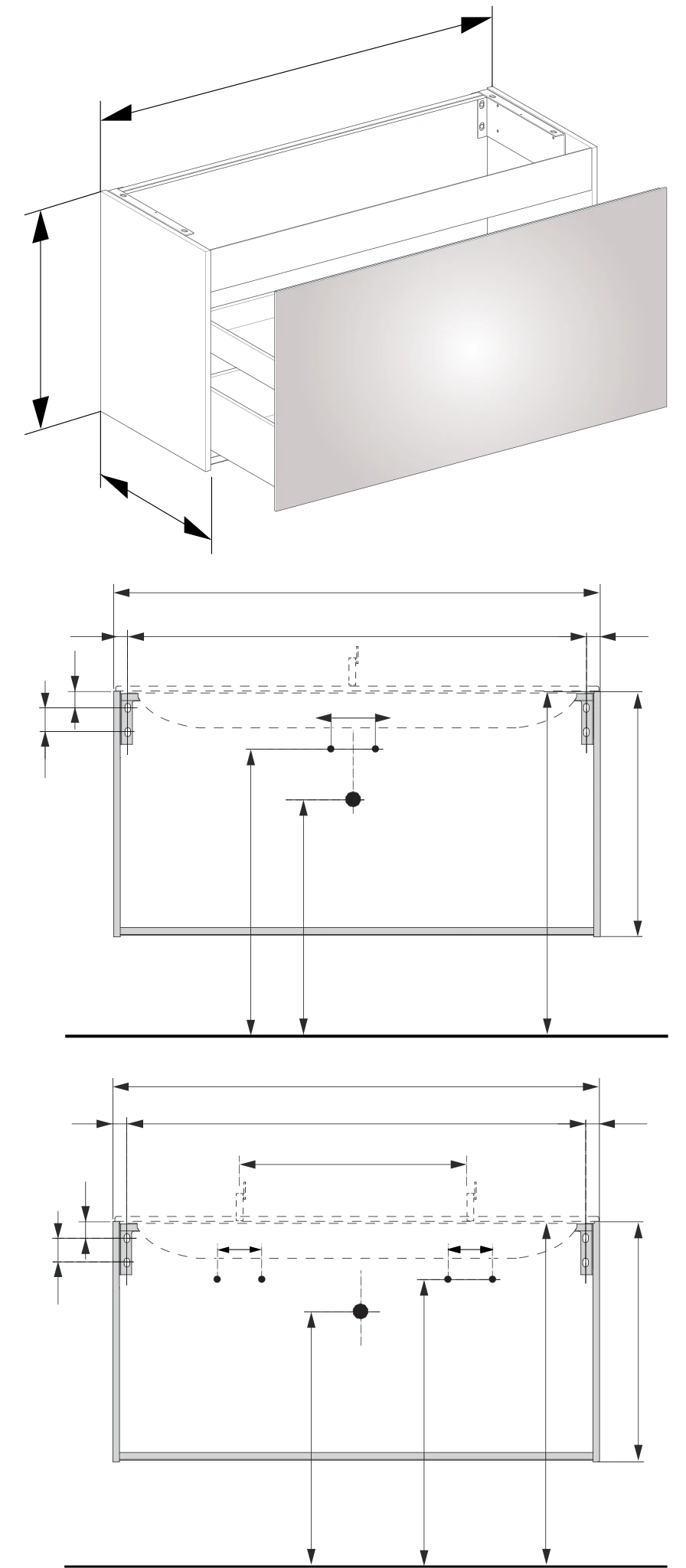 KEUCO Waschtischunterschrank mit Auszug „X-Line“ Trüffel (Glas), Trüffel (Lack, seidenmatt), ohne Beleuchtung 1200 × 605 × 490 mm KEUCO Waschtischunterschrank mit Auszug „X-Line“ Trüffel (Glas), Trüffel (Lack, seidenmatt), ohne Beleuchtung 1200 × 605 × 490 mm