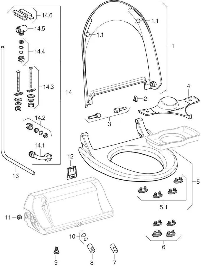 AquaClean 4000 WC-Aufsatz: weiß-alpin