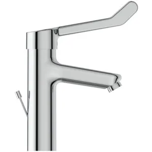 Waschtischarmatur Ceraplus Grande mit Klinikhebel mit Ablaufgarnitur Ausladung 123mm Chrom Waschtischarmatur Ceraplus Grande mit Klinikhebel mit Ablaufgarnitur Ausladung 123mm Chrom