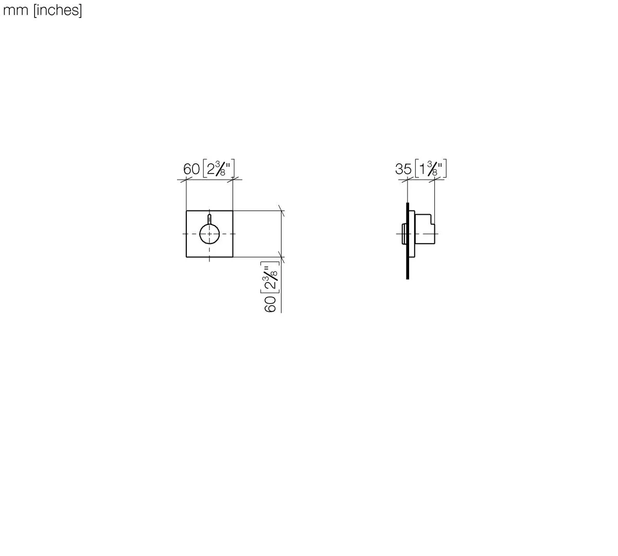 Unterputzventil linksschließend SYMETRICS Chrom 36607985 Unterputzventil linksschließend SYMETRICS Chrom 36607985