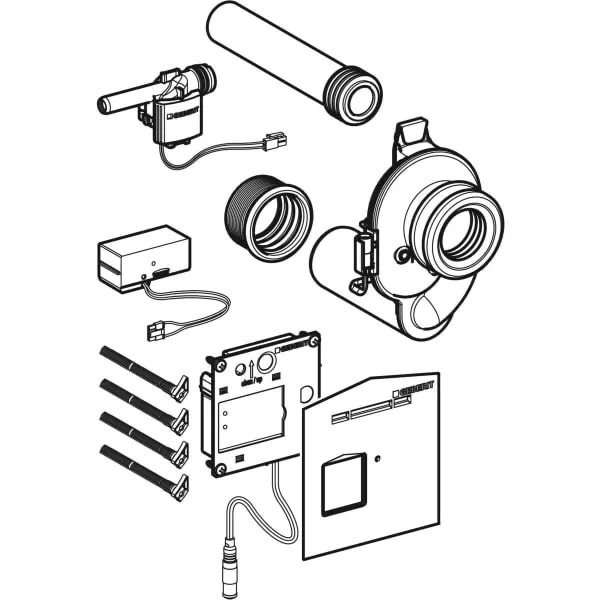 Urinalsteuerung mit elektronischer Spülauslösung, Netzbetrieb, Unterputz, verdeckt Urinalsteuerung mit elektronischer Spülauslösung, Netzbetrieb, Unterputz, verdeckt