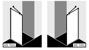 Kermi Duschabtrennung Walk-In mit Wandprofil „MENA“ in Glas Klar, Profile Schwarz Soft (RAL 9005), BV: 785 - 805 mm WE: 785 - 805 mm H: 2000 mm