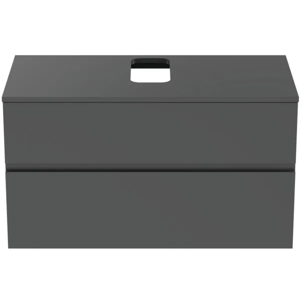 Ideal Standard Waschtischunterschrank Finesse Anthrazit matt, 1002x505x558 mm, 2 Schubladen mit Softclose-Mechanismus