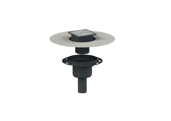Dallmer Bodenablauf DallDrain Pure senkrecht OM, DN50/DN100, 120x120mm Dallmer Bodenablauf DallDrain Pure senkrecht OM, DN50/DN100, 120x120mm