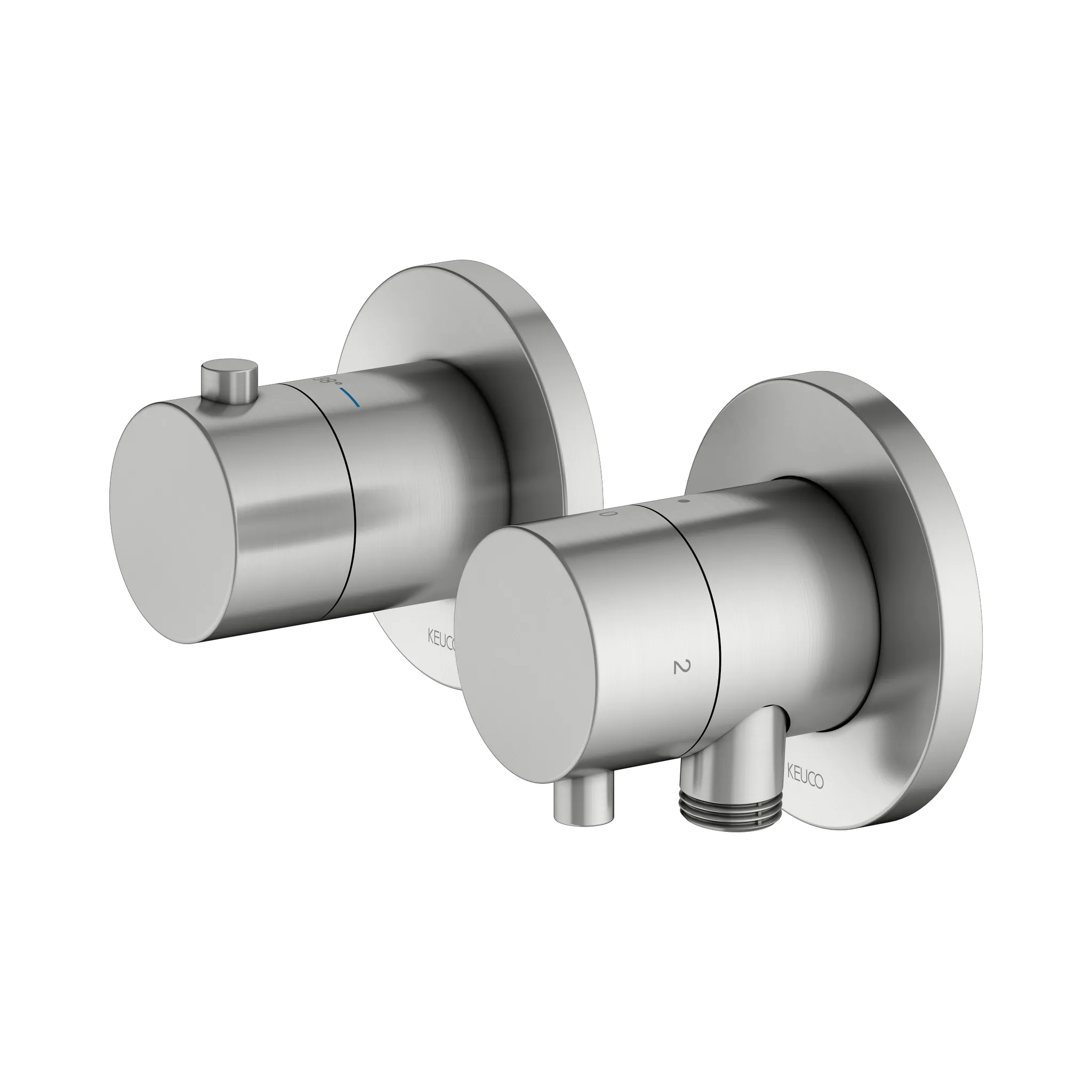KEUCO EDITION 400 Thermostatarmatur-Set Unterputz für 2 Verbraucher mit Schlauchanschluss 2-Wege Edelstahl-finish KEUCO EDITION 400 Thermostatarmatur-Set Unterputz für 2 Verbraucher mit Schlauchanschluss 2-Wege Edelstahl-finish