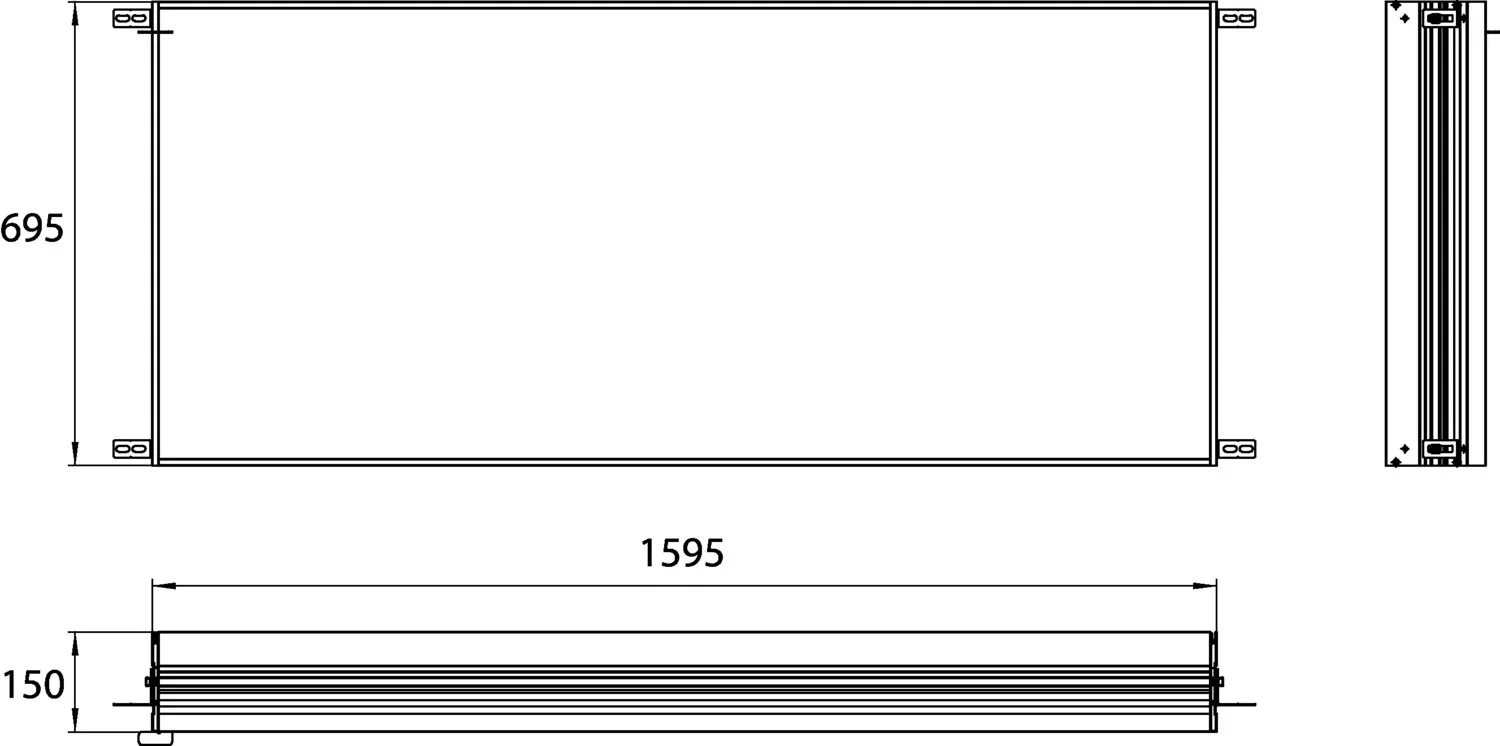 emco Unterputz-Einbaurahmen für Spiegelschrank „asis evo“ 159,5 × 69,5 × 15 cm