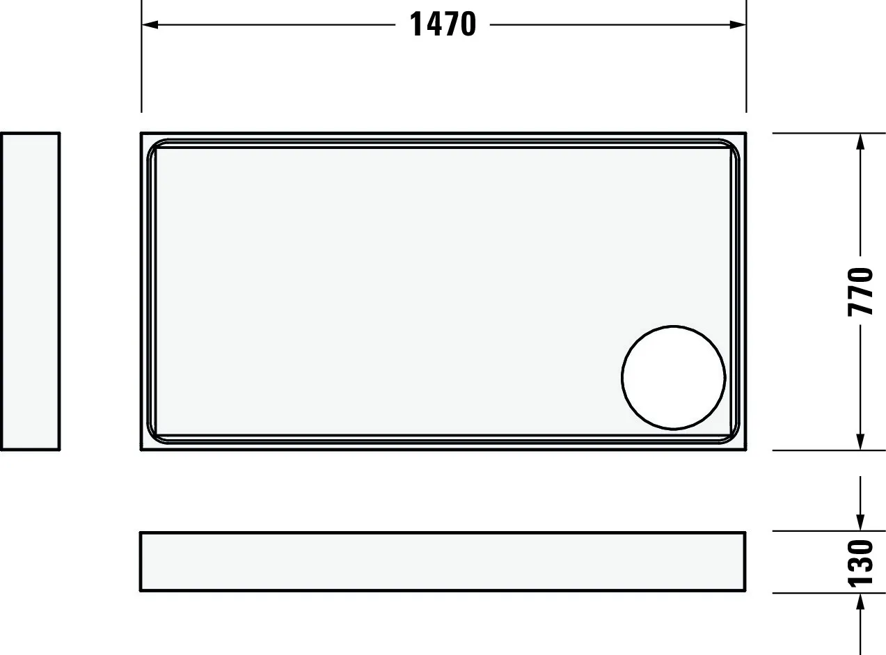 Duravit rechteck Duschwanne „Starck Slimline“ 150 × 80 cm 