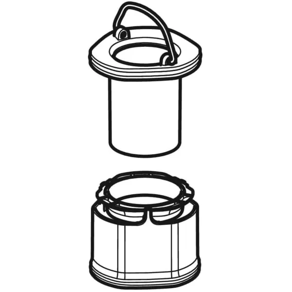 Tauchrohr und Geruchsverschlusseinsatz Tauchrohr und Geruchsverschlusseinsatz