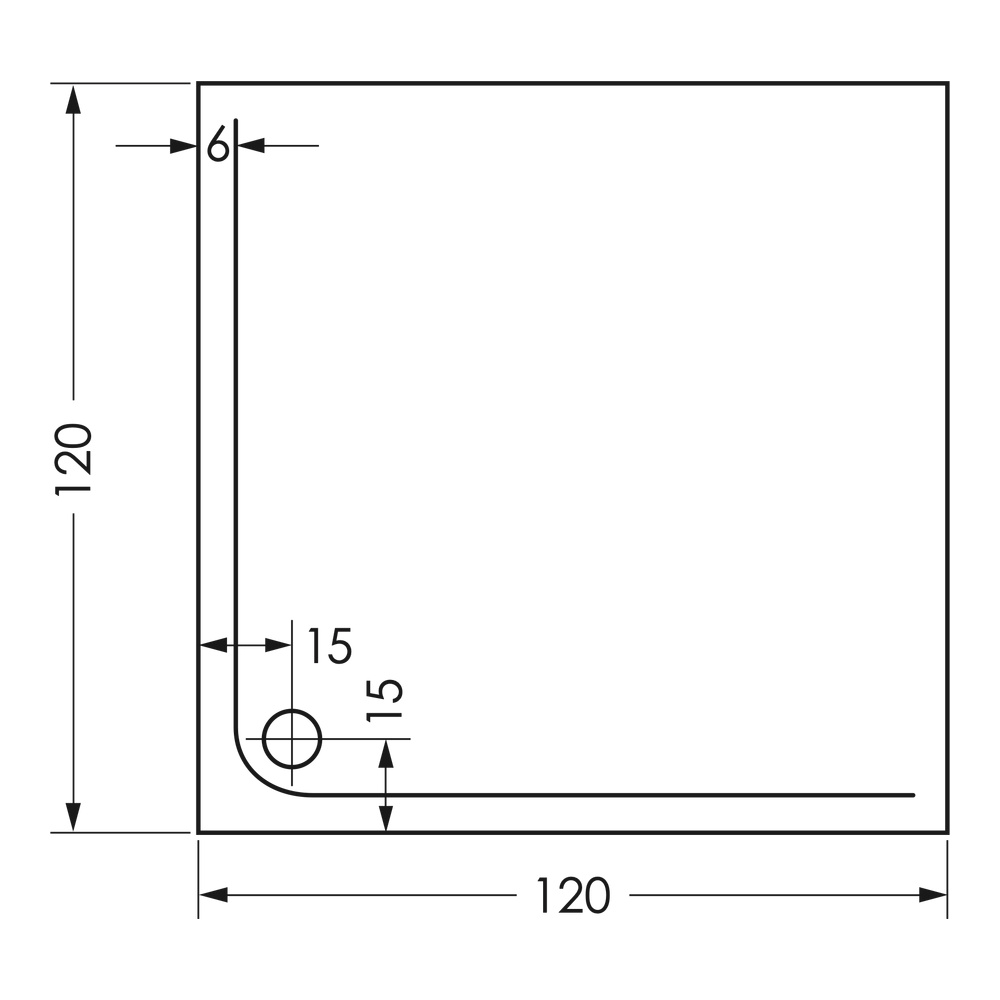 repaBAD quadrat Duschwanne „Como“ 1200 × 1200 mm ohne Oberflächenbeschichtung, in Weiß repaBAD quadrat Duschwanne „Como“ 1200 × 1200 mm ohne Oberflächenbeschichtung, in Weiß
