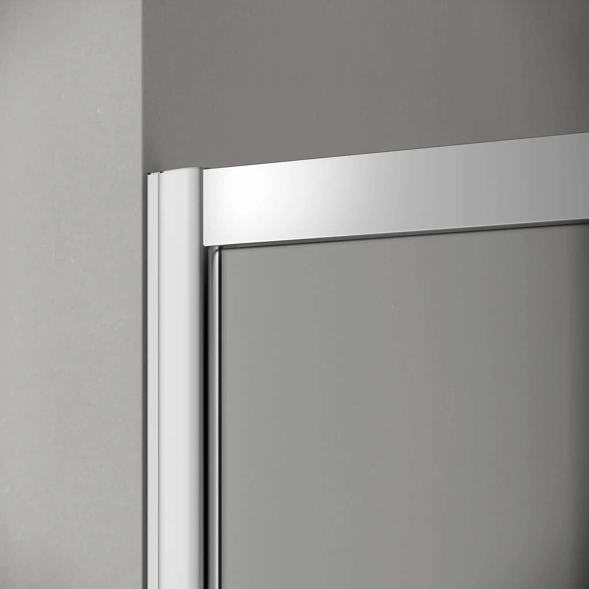 Kermi Duschtür Eckeinstieg 2-teilig (Gleittüren bodenfrei) Halbteil links „PEGA“ Glas Klar, Profile Silber Hochglanz, BV: 770 - 790 mm GAK: 755 - 775 mm WE: 780 - 800 mm H: 1850 mm