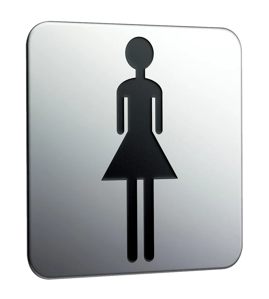 emco Türschild zum Aufkleben Damen „system 2“ 10 cm in Chrom emco Türschild zum Aufkleben Damen „system 2“ 10 cm in Chrom