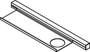 HEWI Ablage in 48,2 × 2,5 × 10,2 cm