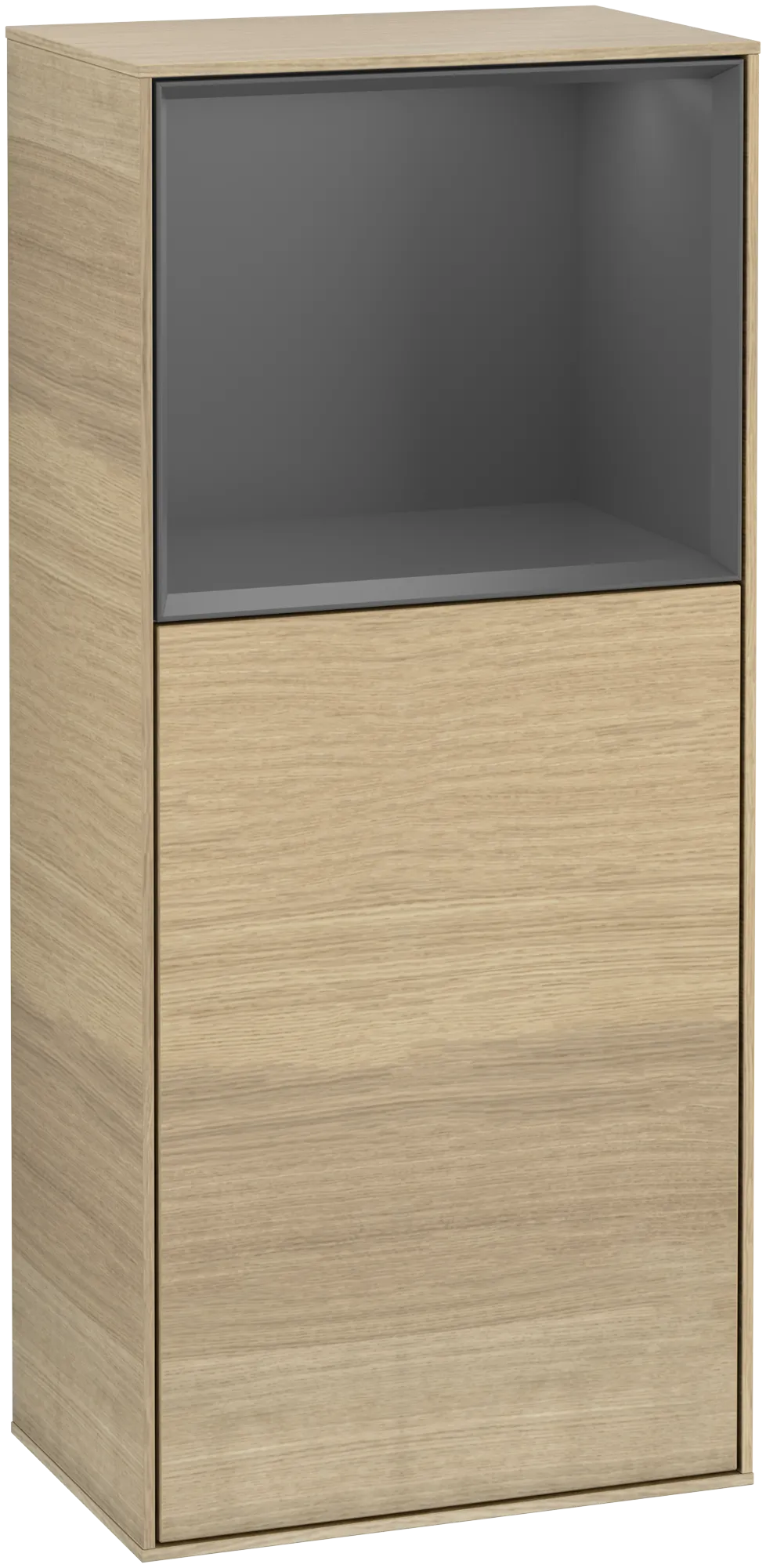 Villeroy & Boch Seitenschrank „Finion“ 41,8 × 93,6 cm 1 Tür, Anschlag rechts, mit Regalelement-Beleuchtung Anschlag rechts