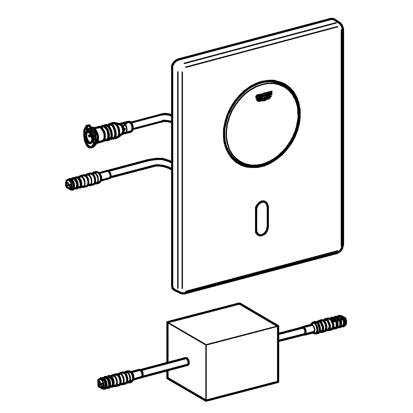 Abdeckplatte 42440, mit Elektronik, chrom