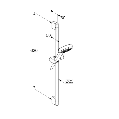 DIVE BrauseSet Dive S 1S 600 MM chrom DIVE BrauseSet Dive S 1S 600 MM chrom