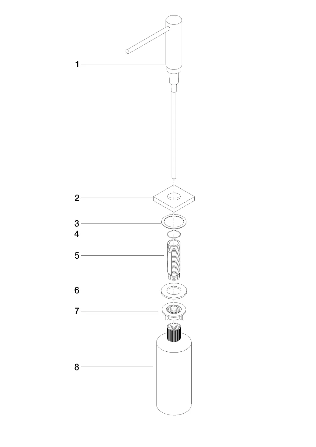 Spender mit Rosette SERIENNEUTRAL Chrom 82439970