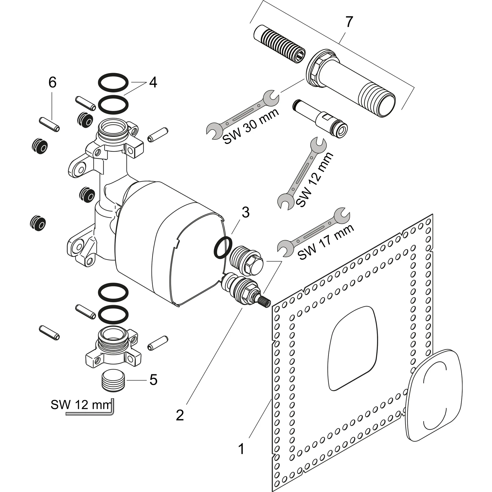 Handbrausenmodul Unterputz Axor Starck Grundset Handbrausenmodul Unterputz Axor Starck Grundset