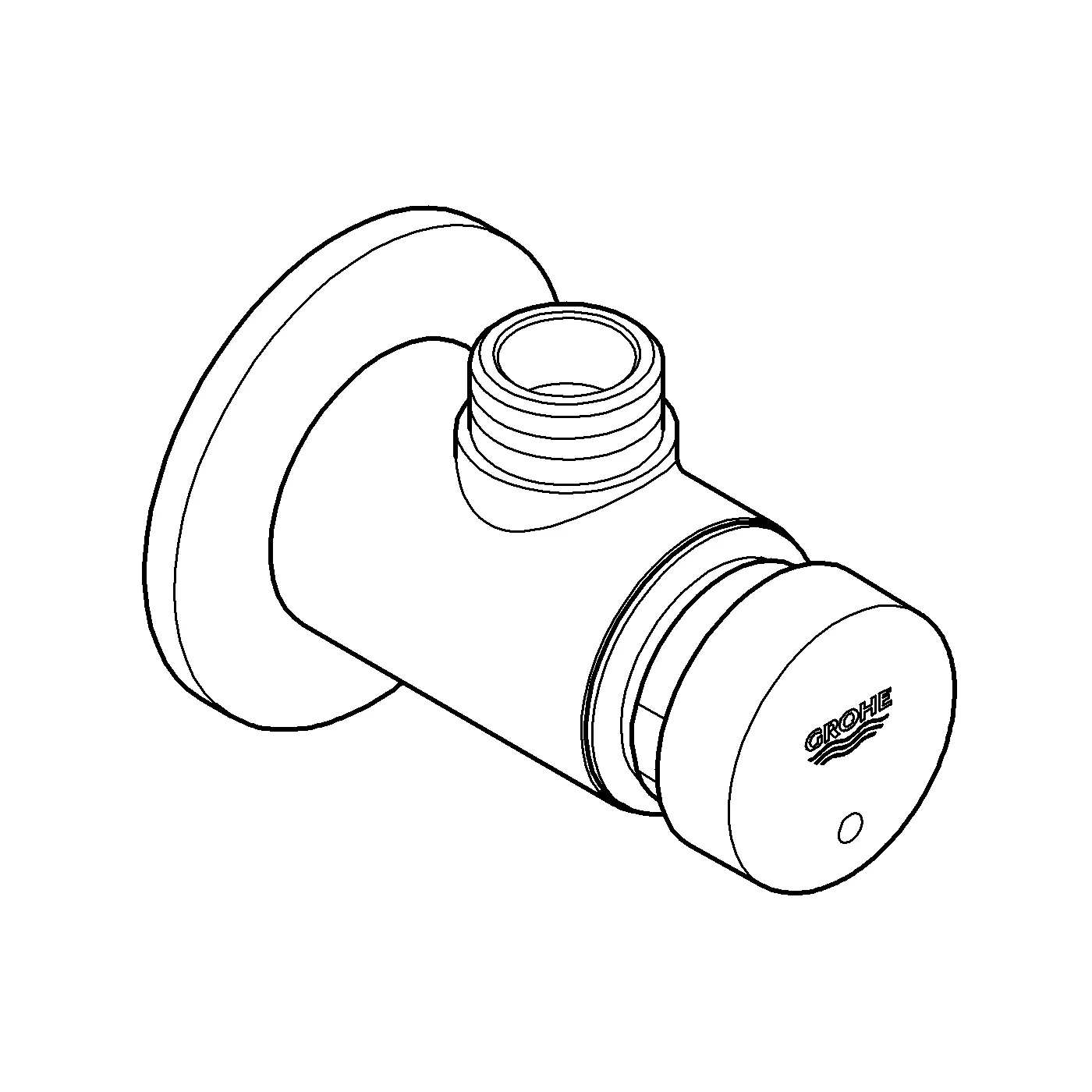 Selbstschluss-Brauseventil Euroeco CT 36267, Aufputz-Montage, ohne Mischung, Markierung blau/rot, chrom Selbstschluss-Brauseventil Euroeco CT 36267, Aufputz-Montage, ohne Mischung, Markierung blau/rot, chrom