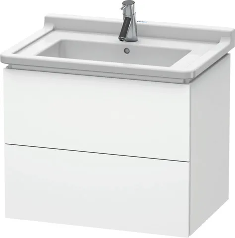 Duravit Waschtischunterschrank wandhängend „L-Cube“ 67 × 55,8 × 46,9 cm Weiß Matt Duravit Waschtischunterschrank wandhängend „L-Cube“ 67 × 55,8 × 46,9 cm Weiß Matt