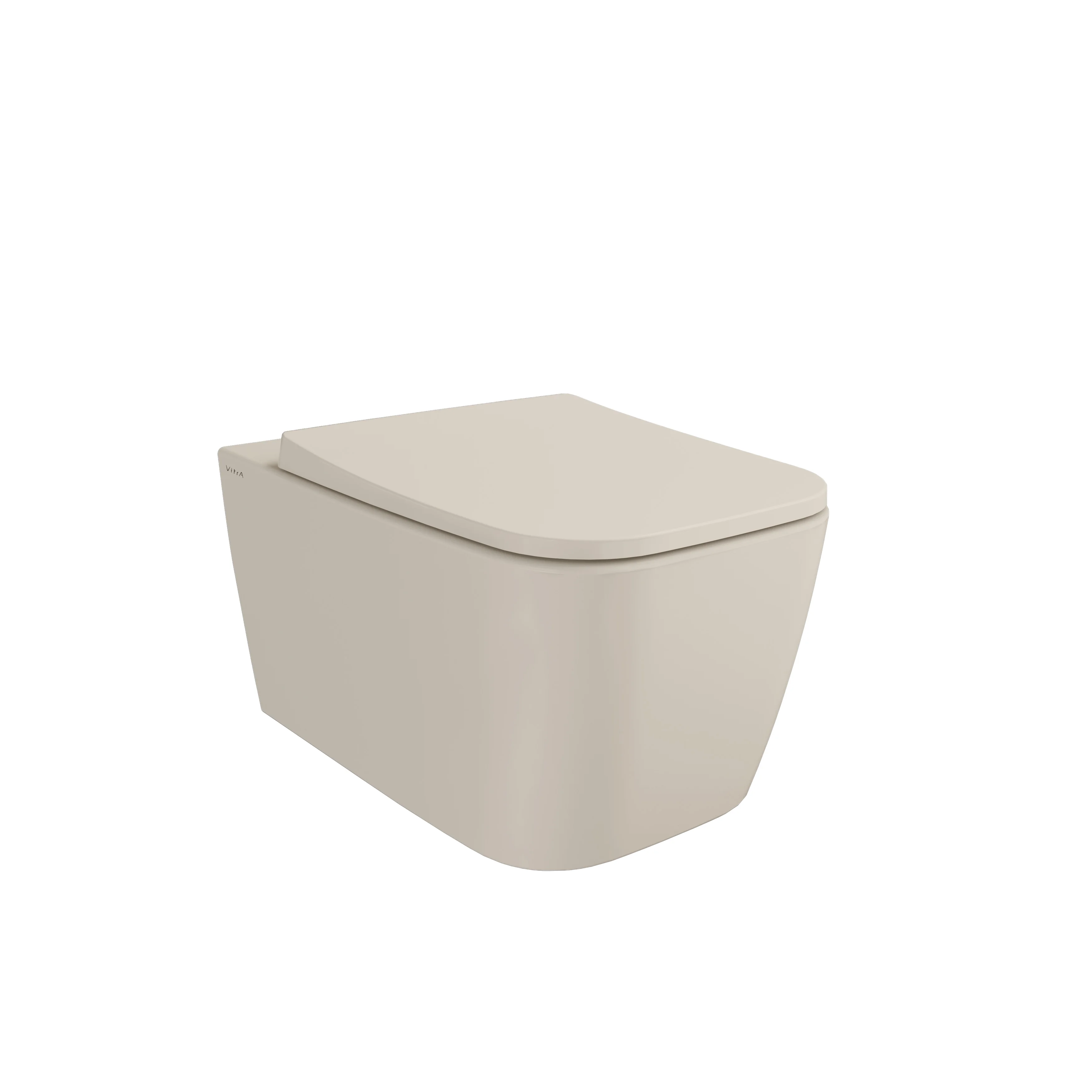 New Metropole Square QuantumFlush Wand-WC spülrandlos Sandbeige Matt mit Oberflächenveredelung Clean