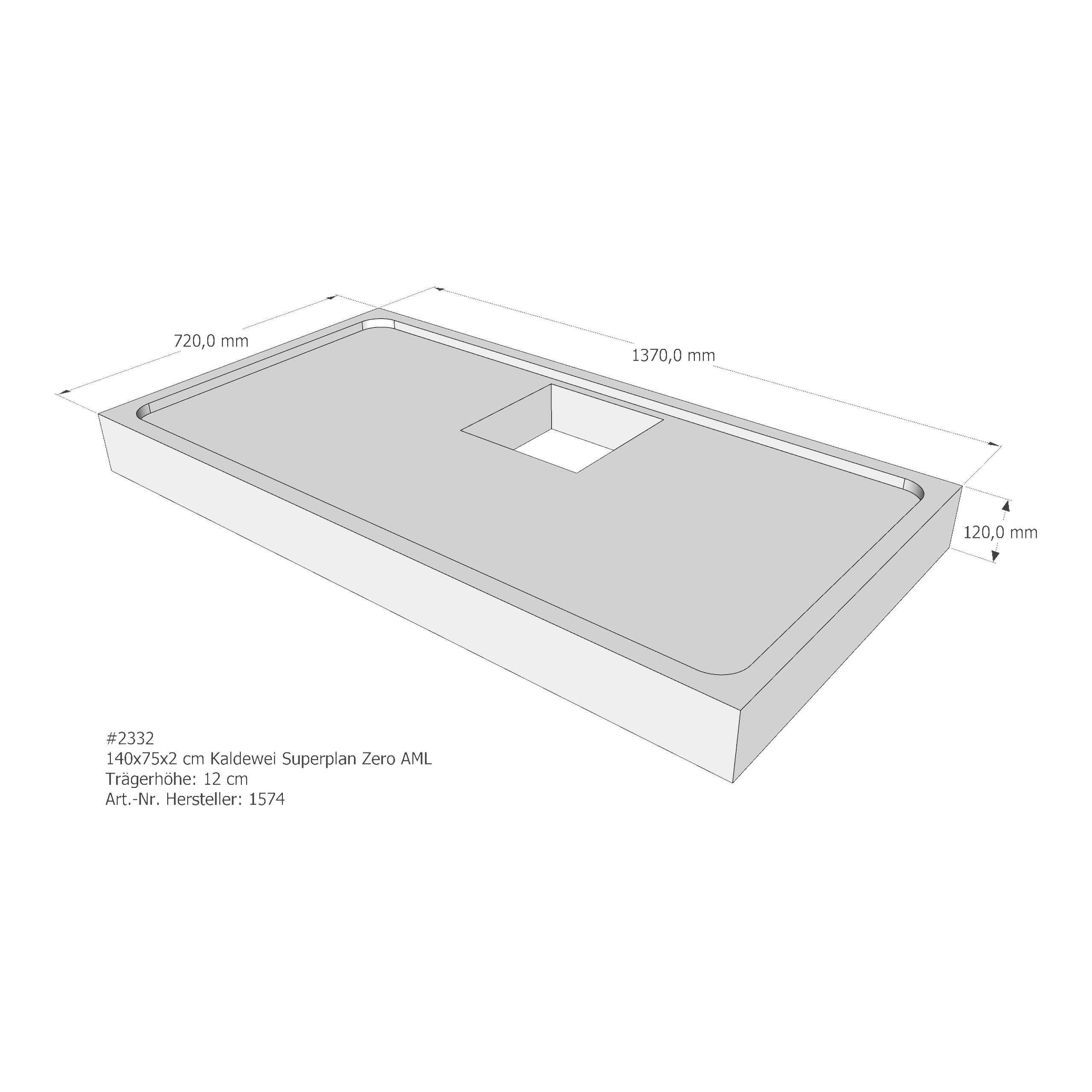 Duschwannenträger für Kaldewei Superplan Zero 140 × 75 × 2 cm Breite: 75 cm / Länge: 140 cm Duschwannenträger für Kaldewei Superplan Zero 140 × 75 × 2 cm Breite: 75 cm / Länge: 140 cm