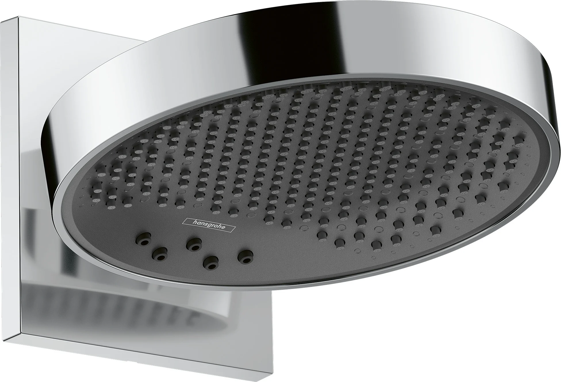 Hansgrohe Rainfinity Kopfbrause 250 mm, 3 Strahlarten, EcoSmart 9 l/min, Chrom, Wandmontage DN15