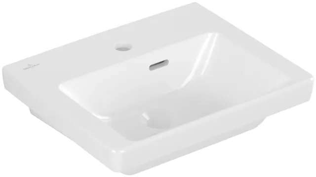 Villeroy & Boch Handwaschbecken für Montage mit Möbel „Subway 3.0“ 450 × 370 × 145 mm, mit Hahnlochbohrung, Hahnlochposition mittig in Weiß Alpin Villeroy & Boch Handwaschbecken für Montage mit Möbel „Subway 3.0“ 450 × 370 × 145 mm, mit Hahnlochbohrung, Hahnlochposition mittig in Weiß Alpin