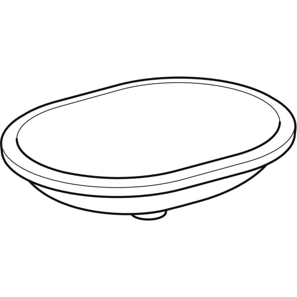 Unterbauwaschtisch „Variform“ 62,5 × 49 cm in weiß alpin Unterbauwaschtisch „Variform“ 62,5 × 49 cm in weiß alpin