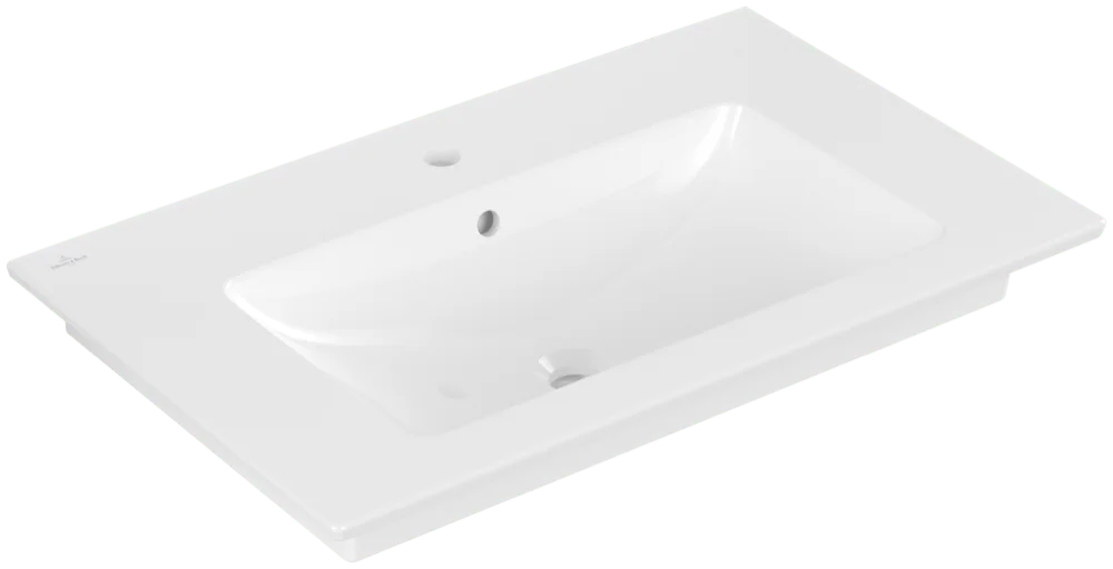 Villeroy & Boch Schrankwaschtisch Venticello, 800x500x165 mm, glänzend weiß Alpin, mit Überlauf