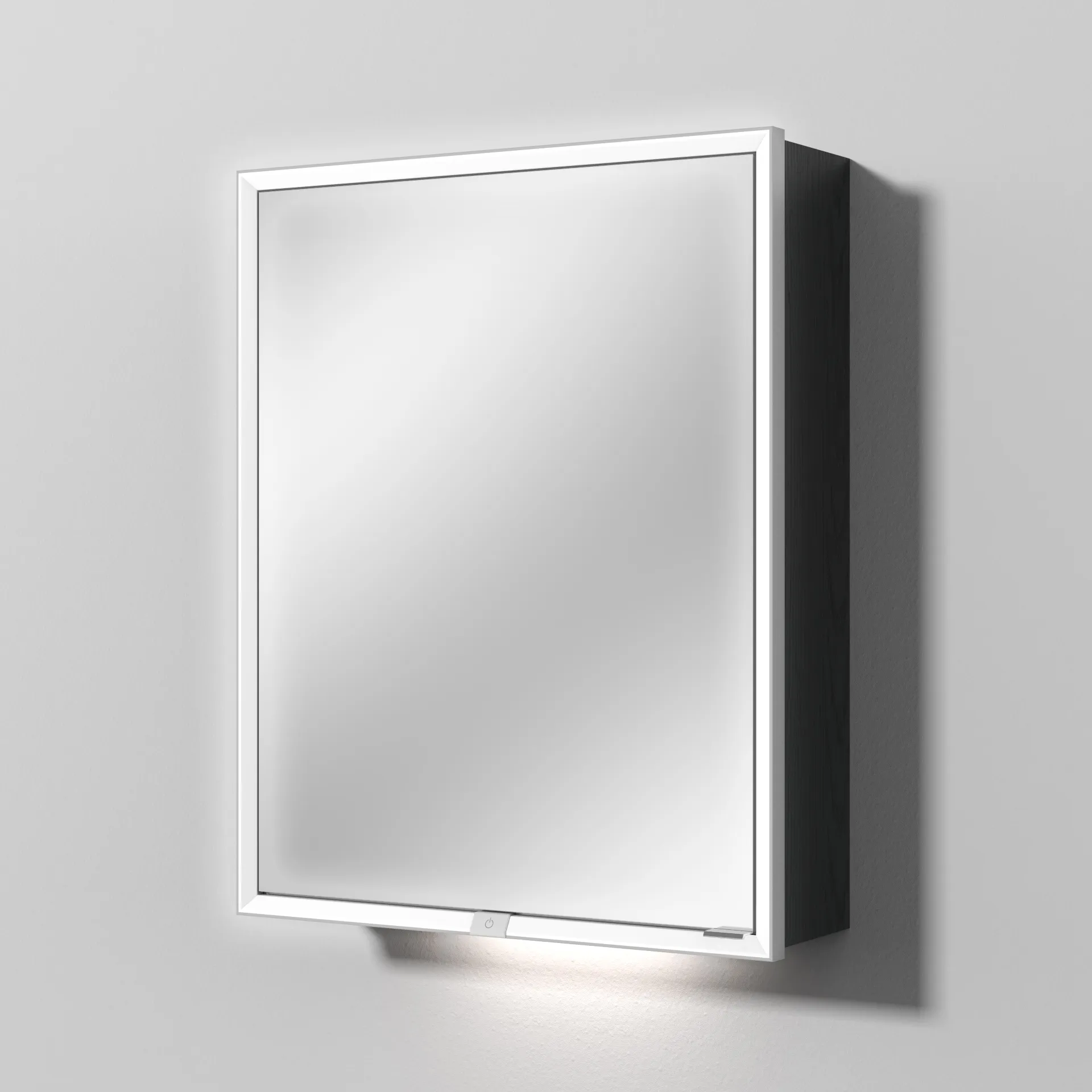 Sanipa Wandvorbau Spiegelschrank „Milo“ 600 × 750 × 168 mm Anschlag links, links in Black Oak, Anschlag links
