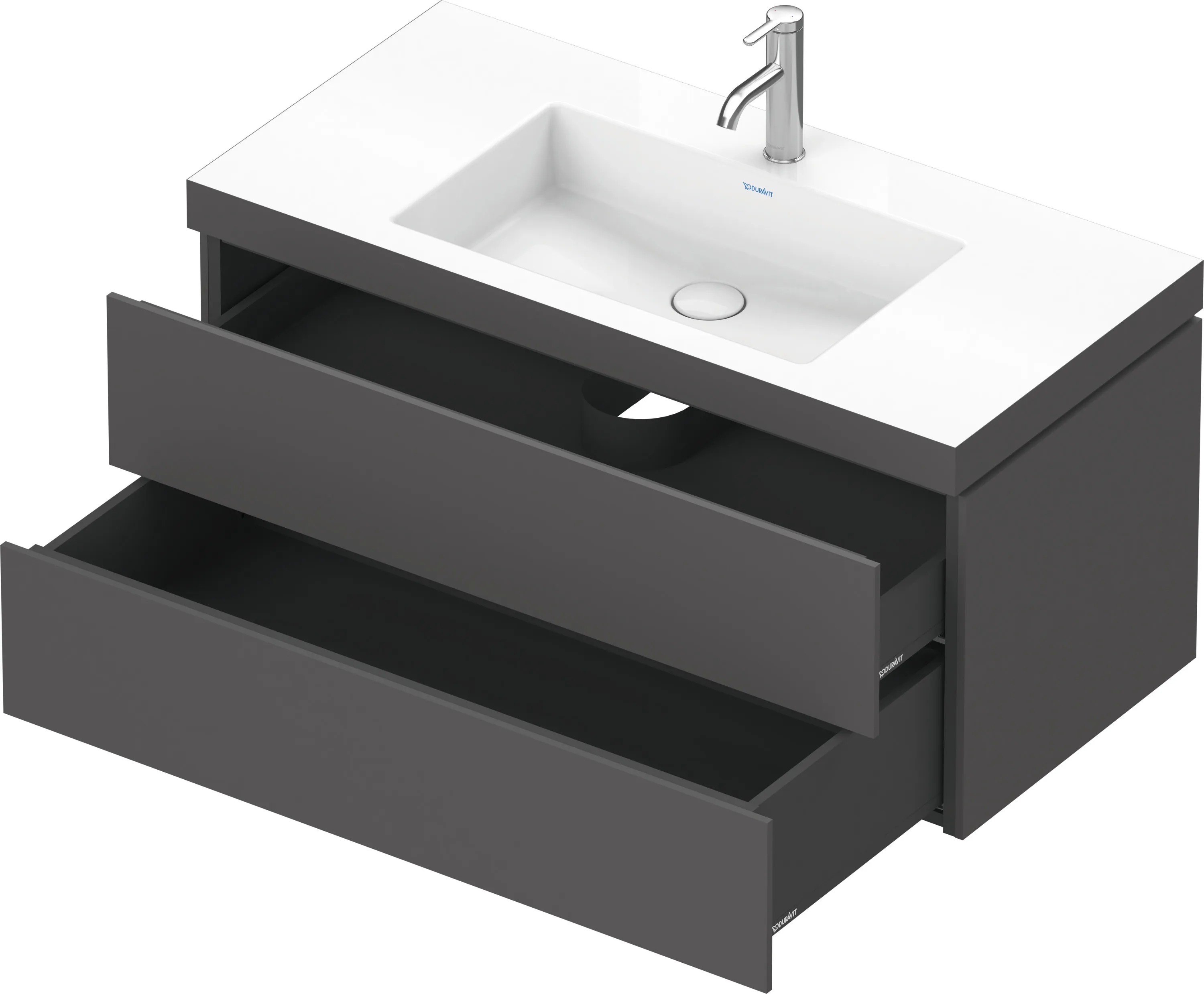 Duravit Möbelset c-shaped Set wandhängend wandhängend „L-Cube“ 100 × 50 × 48 cm Graphit Matt Duravit Möbelset c-shaped Set wandhängend wandhängend „L-Cube“ 100 × 50 × 48 cm Graphit Matt