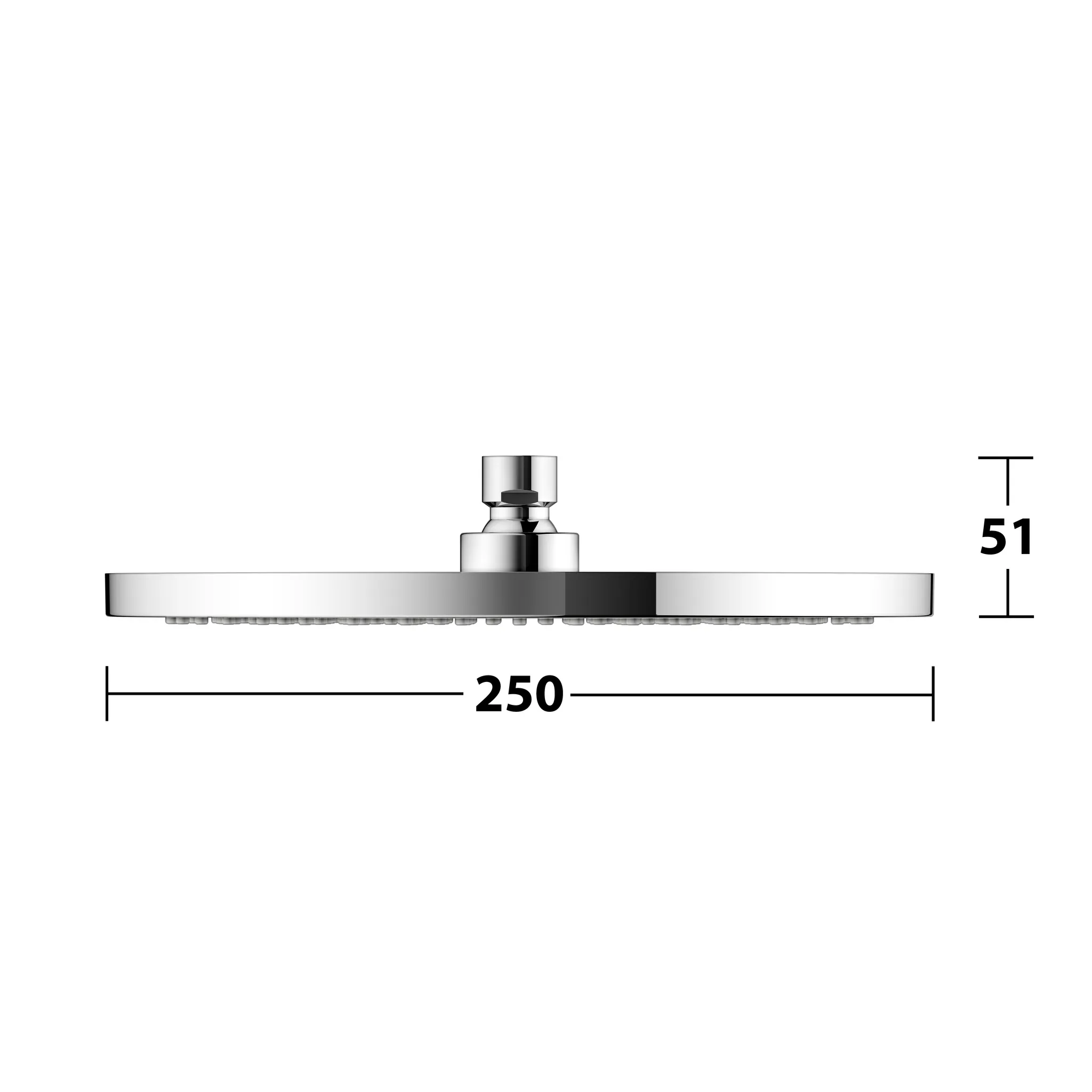 KEUCO Kopfbrause aus Kunststoff 250 mm, verchromt KEUCO Kopfbrause aus Kunststoff 250 mm, verchromt