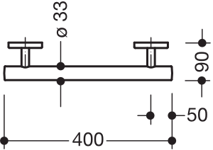 HEWI Haltegriff „System 800K“ in Rubinrot