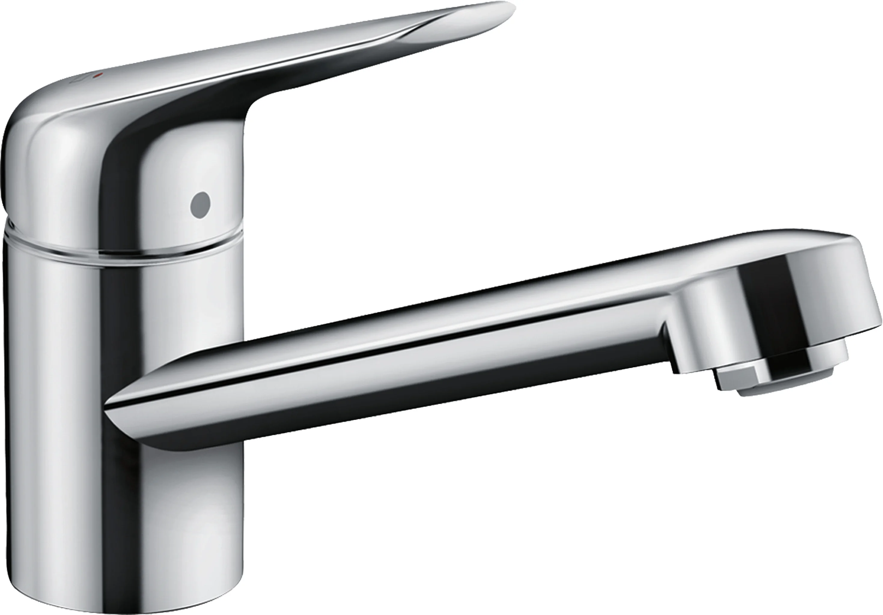 Hansgrohe Focus M42 Einhebel-Küchenmischer 100, CoolStart, EcoSelection, Chrom, 360° Schwenkbereich, 12 l/min Durchfluss